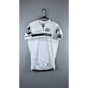 Assos Six Days Cycling Jersey Mens XL White Full Zip Short Sleeve 66 Road Bike